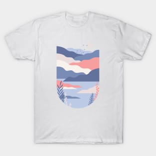 Minimalist geometric landscape T-Shirt